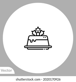 Pudding icon sign vector,Symbol, logo illustration for web and mobile