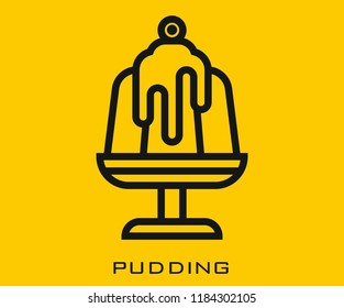 Pudding icon signs