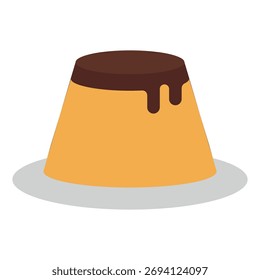 Pudding Icon – Sweet Dessert Vector Illustration for Cafe and Bakery Design