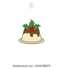 Pudding icon symbol vector illustration isolated on white background