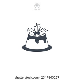 Pudding icon symbol vector illustration isolated on white background
