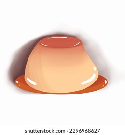 Ilustración de dibujos animados de vectores de iconos de pudding