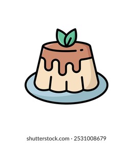 pudding icon vector design template simple and clean