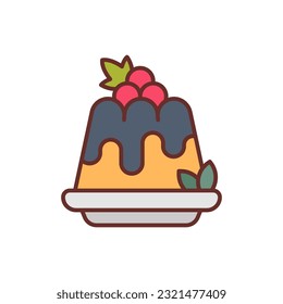 Pudding icon in vector. Illustration