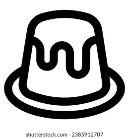 elemento de gráfico de vector de icono de pudding