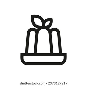 Pudding icon vector. Linear style sign for mobile concept and web design. Pudding symbol illustration. Pixel vector graphics - Vector.