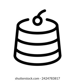 Pudding Icon Vector Symbol Design Illustration