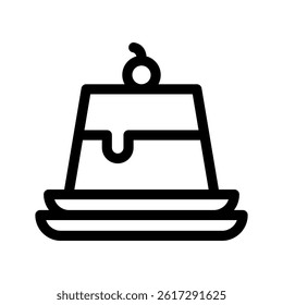 Pudding Icon Vector Symbol Design Illustration