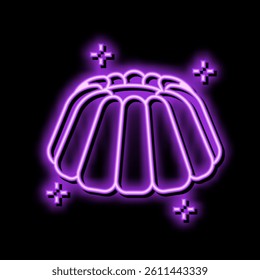 pudding jelly candy gummy neon light sign vector. pudding jelly candy gummy illustration