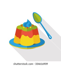 pudding jelly flat icon