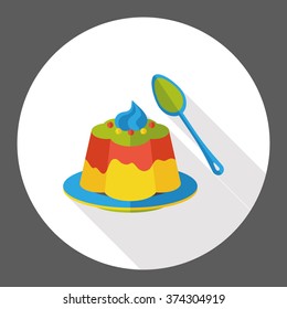 pudding jelly flat icon