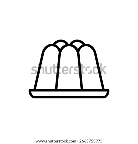 pudding jelly  icon  vector sign