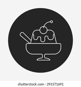pudding jelly line icon