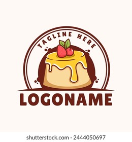 pudding logo, Bakery logo template, Suitable for restaurant and shop