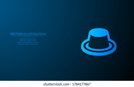 pudding on blue abstract background. 