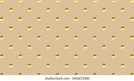Pudding pattern vector. wallpaper. free space for text. background.