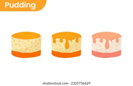 pudding with syrup icon. Vector illustration dessert