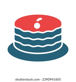 Pudding Vector Glyph Two Color Icon For Personal And Commercial Use.
