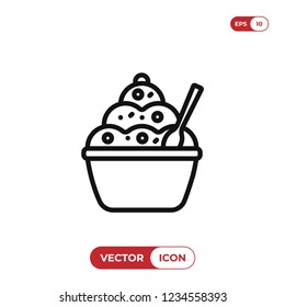 Pudding vector icon