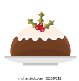 Pudding vector icon. Isolated on white background.
