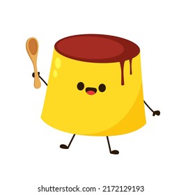 Pudding vector. symbol. pudding character design.