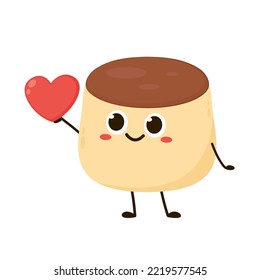 Pudding-Vektor. Symbol. Pudding Charakter Design.