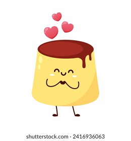 Pudding vector. symbol. pudding character design.