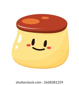 Pudding vector. symbol. pudding character design.