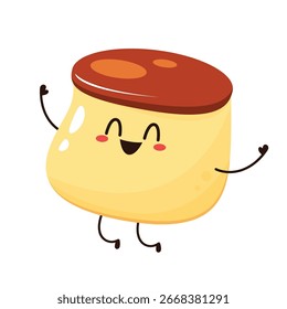Pudding vector. symbol. pudding character design.