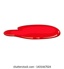 Puddle blood liquid, pool plash vector, cartoon style, isolated, illustration, on a white background