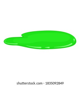 Puddle green slime, liquid toxic mold, vector, cartoon style, isolated, illustration, on a white background