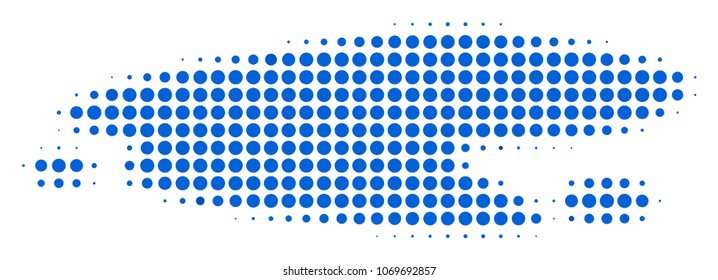 Puddle halftone vector pictogram. Illustration style is dotted iconic Puddle icon symbol on a white background. Halftone pattern is circle items.