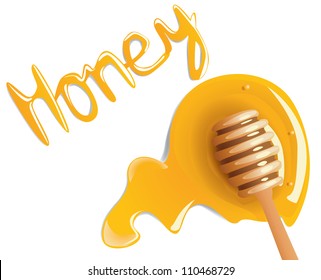 Puddle Of Honey With A Stick