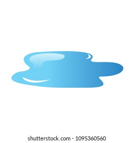 Puddle icon isolated on white background. For web site, backdrop and logo template. Flat icon for poster, placard and banner. Creative art concept, vector illustration, eps 10
