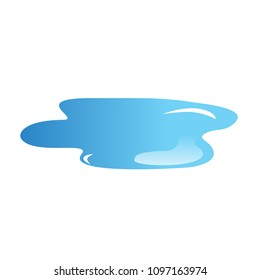 Puddle icon isolated on white background. For web site, backdrop and logo template. Flat icon for poster, placard and banner. Creative art concept, vector illustration, eps 10