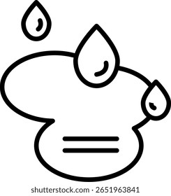 Design de vetor de ícone de linha de poça