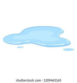 Puddle, liquid, vector, cartoon style, isolated, illustration, on a white background