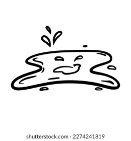 Puddle. Sketch. Hand drawing. For your design.