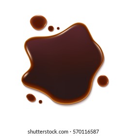 Puddle of soy sauce