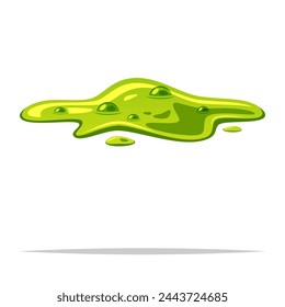 Puddle of toxic chemical slime vector isolated illustration