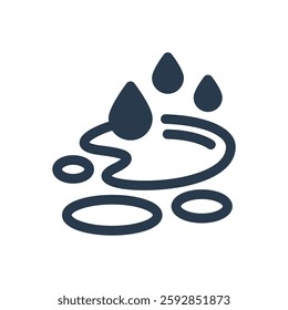 Puddle Vector Icon for Springtime