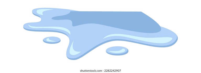 Puddle of water flat icon Wet place. Vector illustration