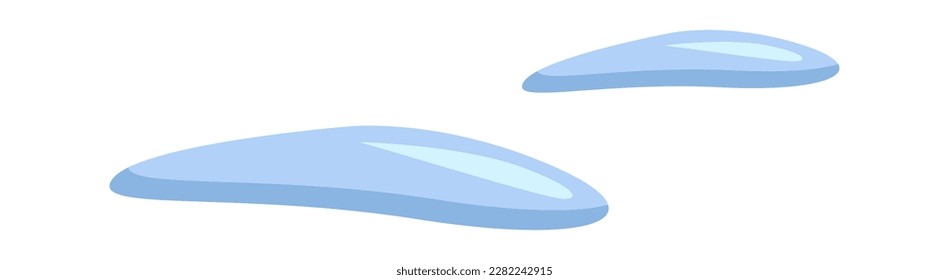 Puddle of water flat icon Wet place. Vector illustration