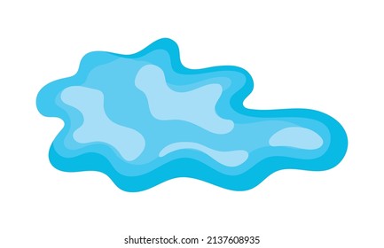 puddle of water on white background