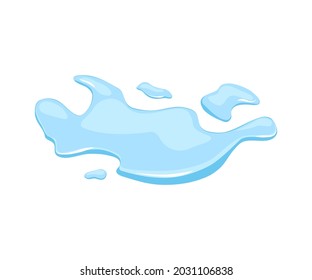 Puddle Water On White Isolated Background Stock Vector (royalty Free 