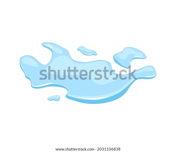 Puddle Water On White Isolated Background Stock Vector (Royalty Free ...