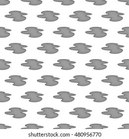 Puddle of water seamless pattern on white background. Rain design vector illustration