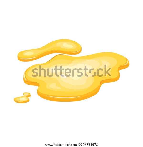 Puddle Yellow Oil Isolated Honey Urine Stock Vector (Royalty Free ...