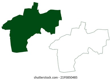 Pueblo Nuevo municipality (Free and Sovereign State of Guanajuato, Mexico, United Mexican States) map vector illustration, scribble sketch Pueblo Nuevo map