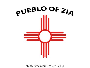 Pueblo of zia image. Clipart image isolated on white background